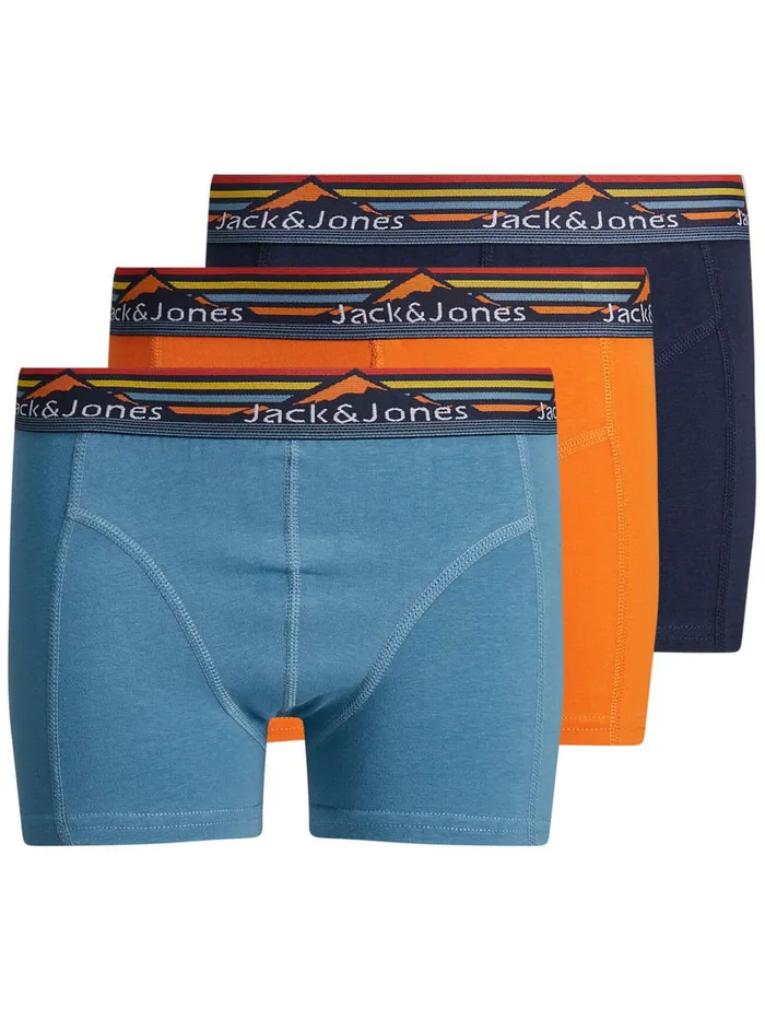 Underwear JACK and JONES Junior BOYS 3PACK SOLID TRUNKS Blue Navy Blazer Casaul Underwear JACK and JONES Junior BOYS 3PACK SOLID TRUNKS Blue Navy Blazer Casaul