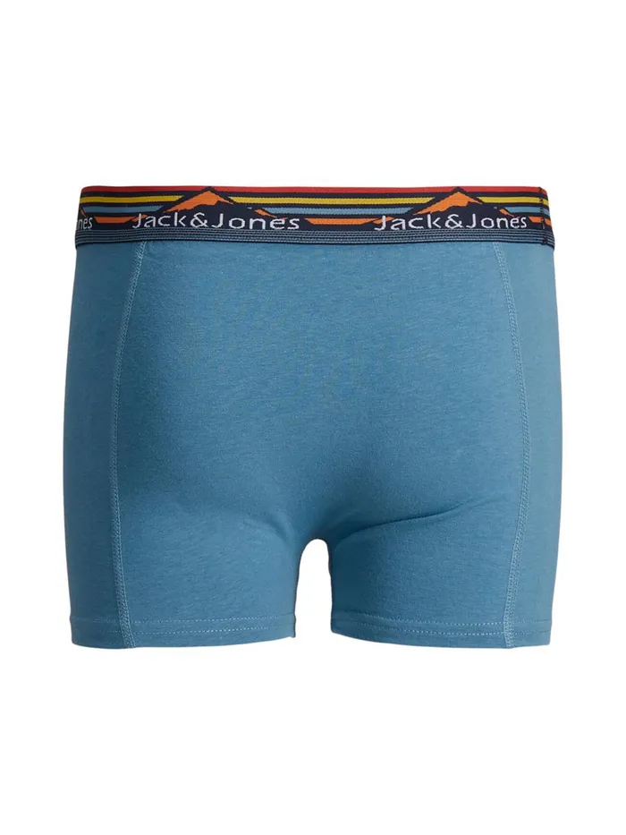 Underwear JACK and JONES Junior BOYS 3PACK SOLID TRUNKS Blue Navy Blazer Casaul