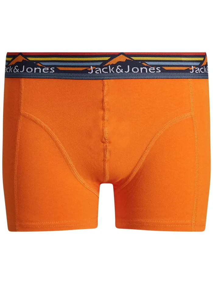 Underwear JACK and JONES Junior BOYS 3PACK SOLID TRUNKS Blue Navy Blazer Casaul