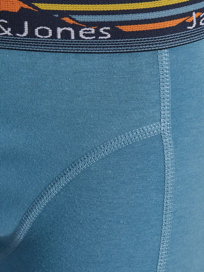Underwear JACK and JONES Junior BOYS 3PACK SOLID TRUNKS Blue Navy Blazer Casaul