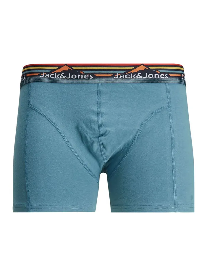 Underwear JACK and JONES Junior BOYS 3PACK SOLID TRUNKS Blue Navy Blazer Casaul