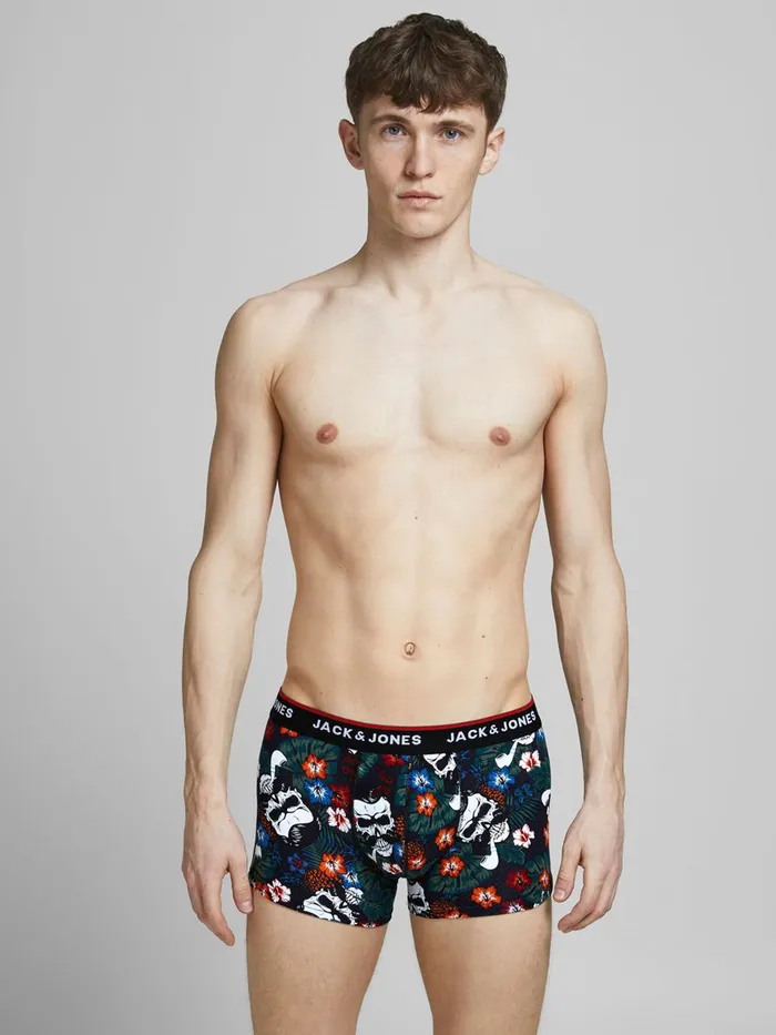 Underwear JACK and JONES Mens 5PACK TRUNKS Black Black Cheap On Sale