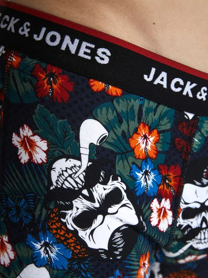 Underwear JACK and JONES Mens 5PACK TRUNKS Black Black Cheap On Sale