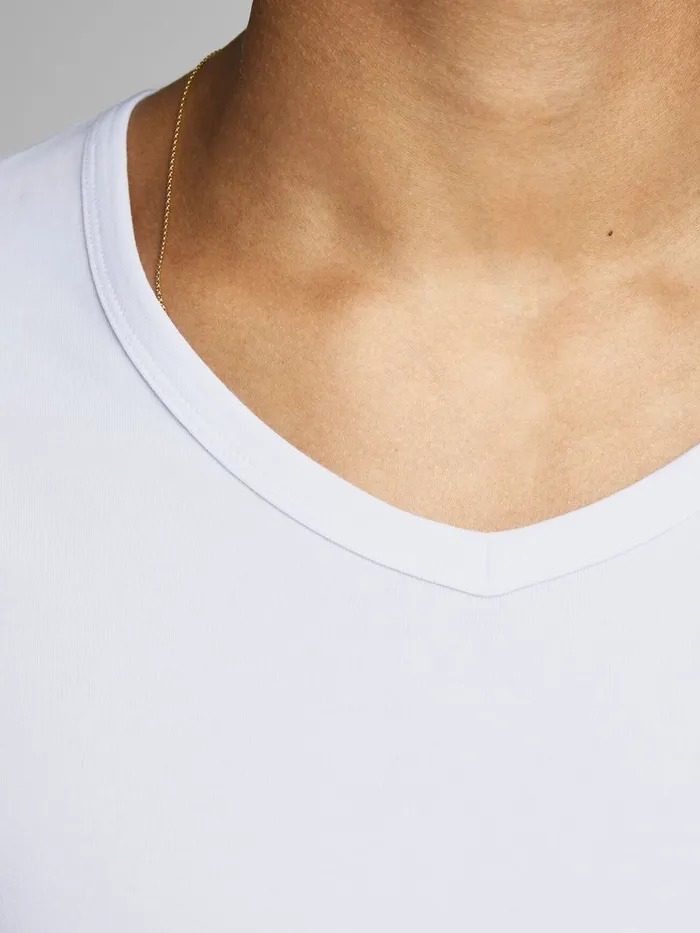 Underwear JACK and JONES Mens BASIC VNECK REGULAR FIT TSHIRT White OPT WHITE Gift Ideas