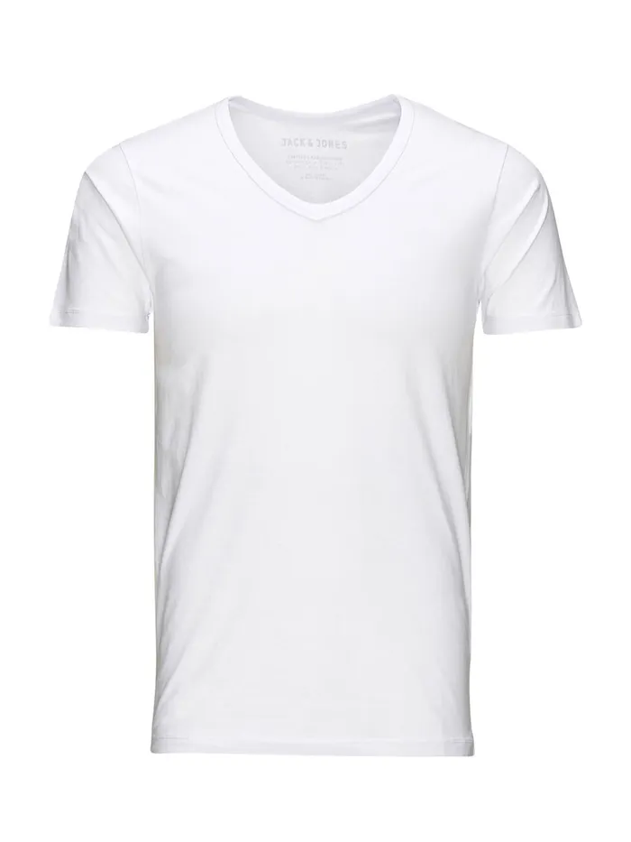Underwear JACK and JONES Mens BASIC VNECK REGULAR FIT TSHIRT White OPT WHITE Gift Ideas