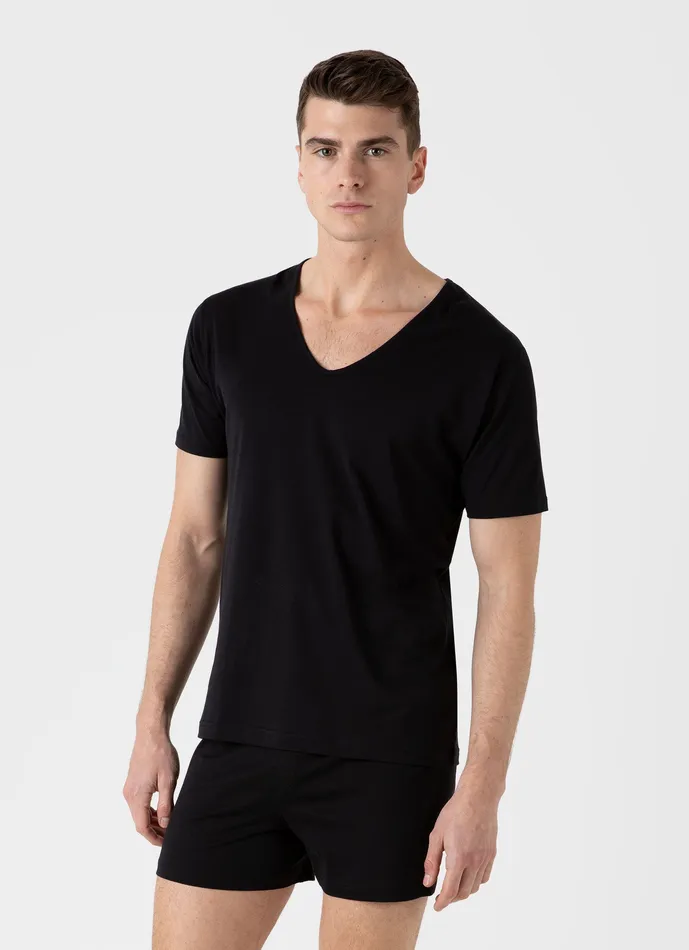 Underwear Tops Men ussunspel Superfine Cotton Underwear Vneck Tshirt Black Underwear Tops Men ussunspel Superfine Cotton Underwear Vneck Tshirt Black