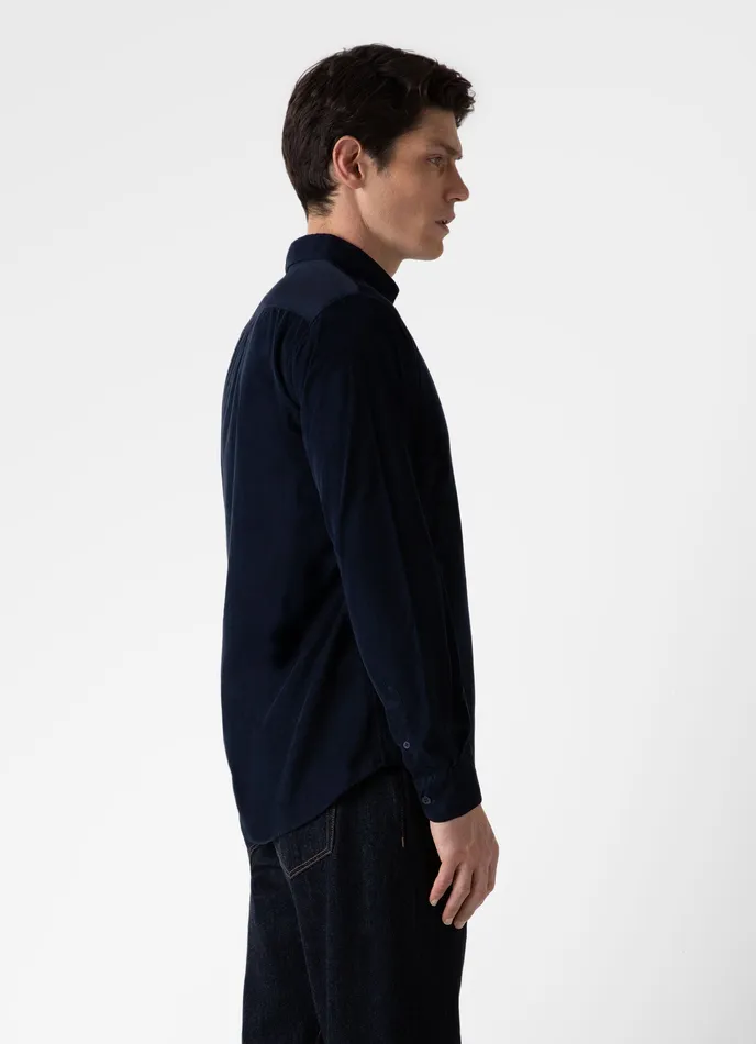 ussunspel Fine Cord Shirt Navy Men Shirts ussunspel Fine Cord Shirt Navy Men Shirts