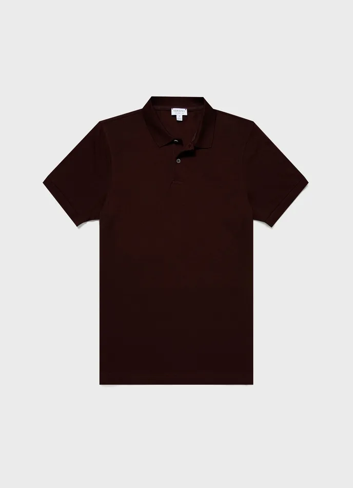ussunspel Piqu Polo Shirt Raisin Men Polo Shirts