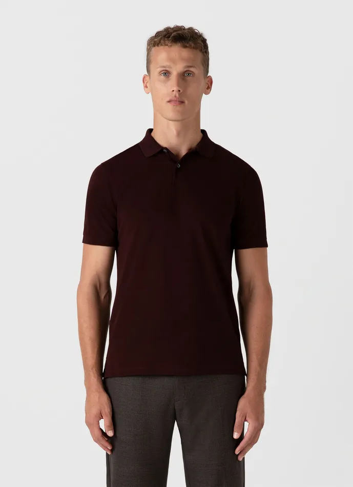 ussunspel Piqu Polo Shirt Raisin Men Polo Shirts ussunspel Piqu Polo Shirt Raisin Men Polo Shirts
