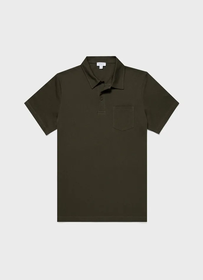 ussunspel Riviera Polo Shirt Pine Green Men Polo Shirts