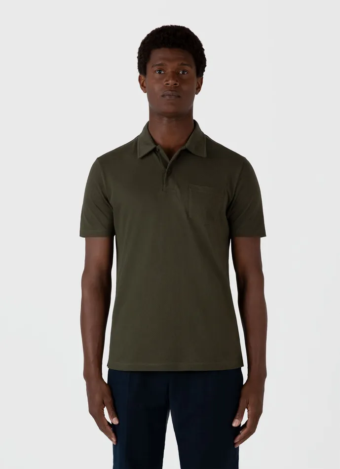 ussunspel Riviera Polo Shirt Pine Green Men Polo Shirts