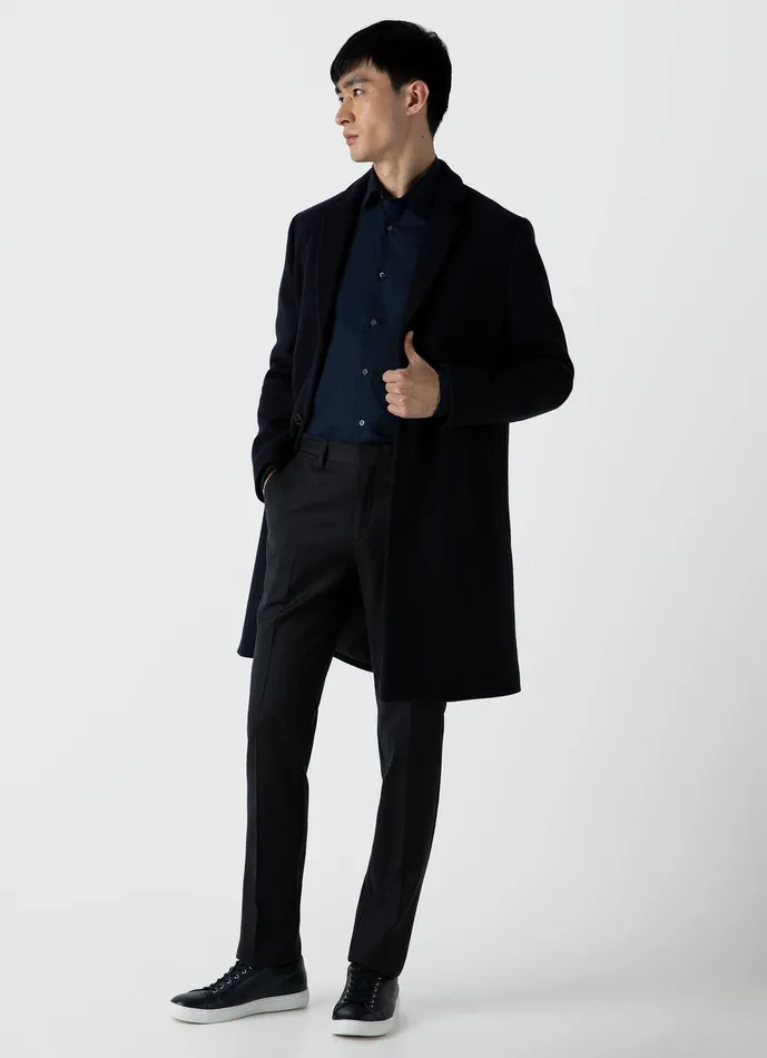 ussunspel Shirts Men Sea Island Cotton Shirt Navy ussunspel Shirts Men Sea Island Cotton Shirt Navy