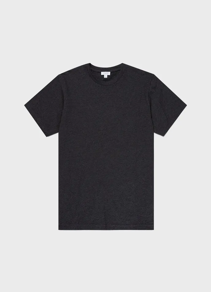 ussunspel Tshirts Men Riviera Midweight Tshirt Charcoal Melange