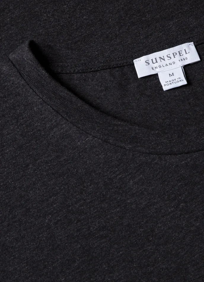 ussunspel Tshirts Men Riviera Midweight Tshirt Charcoal Melange ussunspel Tshirts Men Riviera Midweight Tshirt Charcoal Melange