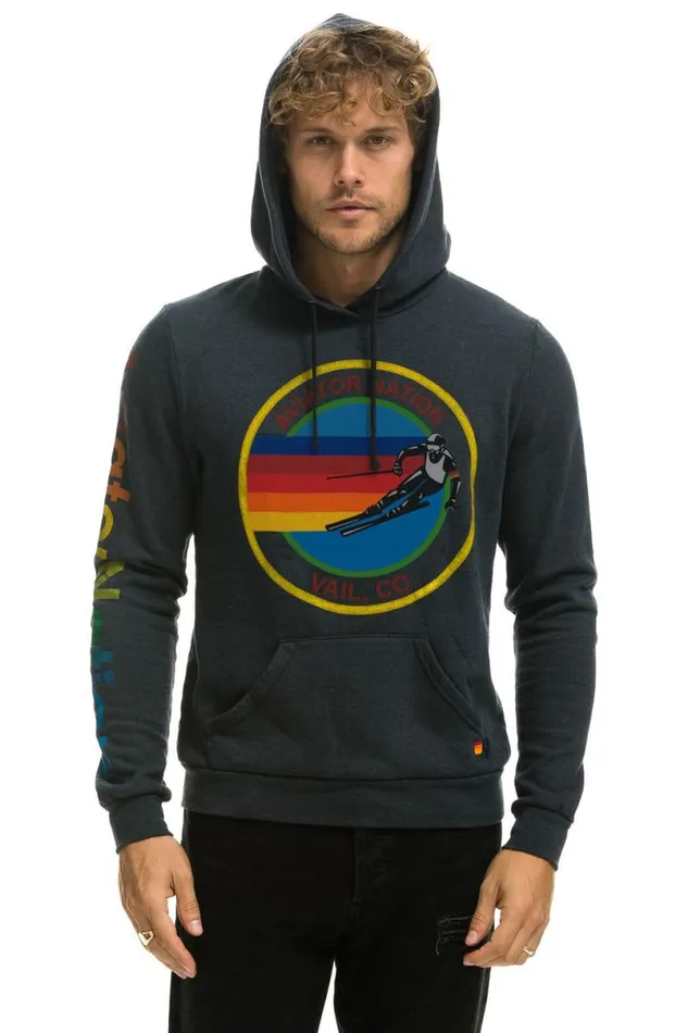 Vail Pullover Hoodie 8211 Charcoal WomenMen Aviator Nation Hoodies