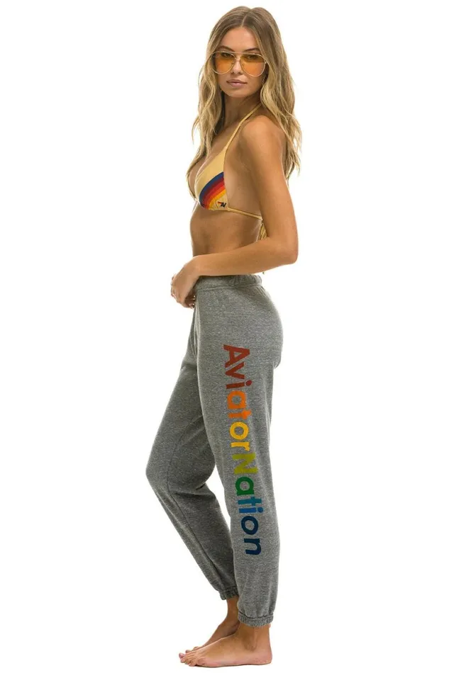 Vail Sweatpants 8211 Heather Grey Women Aviator Nation Sweatpants