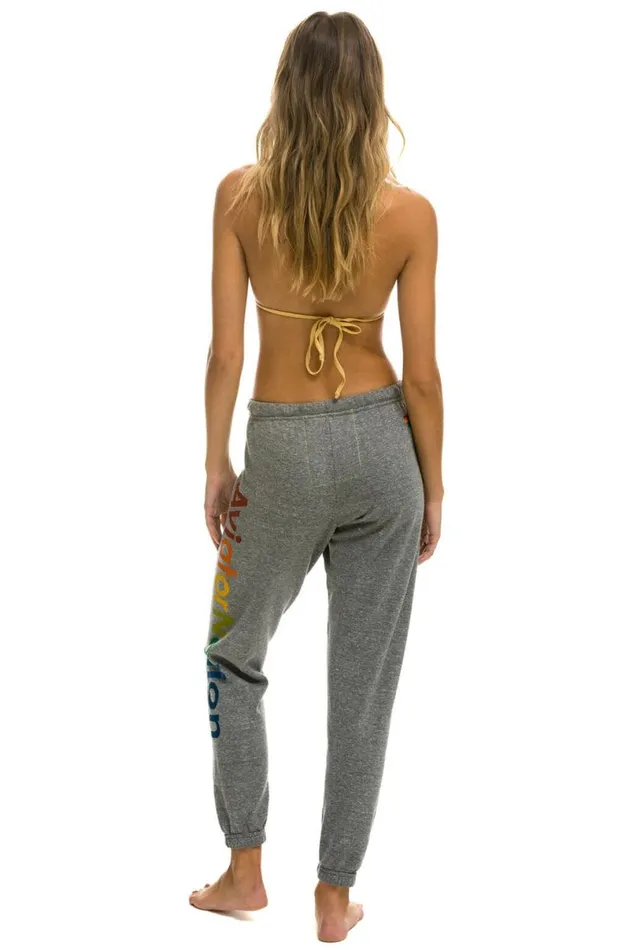 Vail Sweatpants 8211 Heather Grey Women Aviator Nation Sweatpants