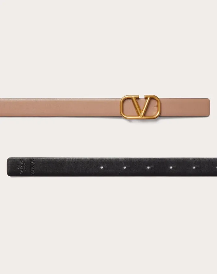 Valentino Belts Woman Reversible Vlogo Signature Belt In Glossy Calfskin 20 Mm For Woman In Saddle Brownblack Saddle Brownblack Valentino Belts Woman Reversible Vlogo Signature Belt In Glossy Calfskin 20 Mm For Woman In Saddle Brownblack Saddle Brownblack