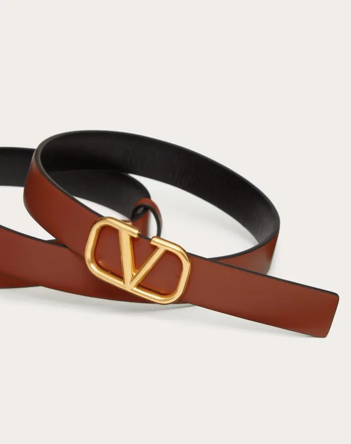 Valentino Belts Woman Reversible Vlogo Signature Belt In Glossy Calfskin 20 Mm For Woman In Saddle Brownblack Saddle Brownblack Valentino Belts Woman Reversible Vlogo Signature Belt In Glossy Calfskin 20 Mm For Woman In Saddle Brownblack Saddle Brownblack