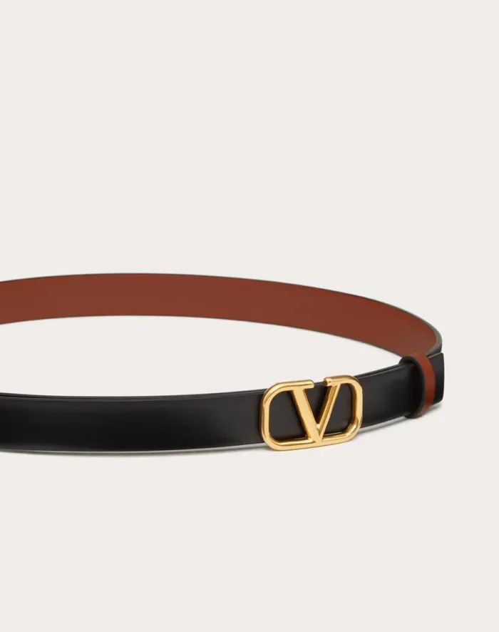 Valentino Belts Woman Reversible Vlogo Signature Belt In Glossy Calfskin 20 Mm For Woman In Saddle Brownblack Saddle Brownblack Valentino Belts Woman Reversible Vlogo Signature Belt In Glossy Calfskin 20 Mm For Woman In Saddle Brownblack Saddle Brownblack