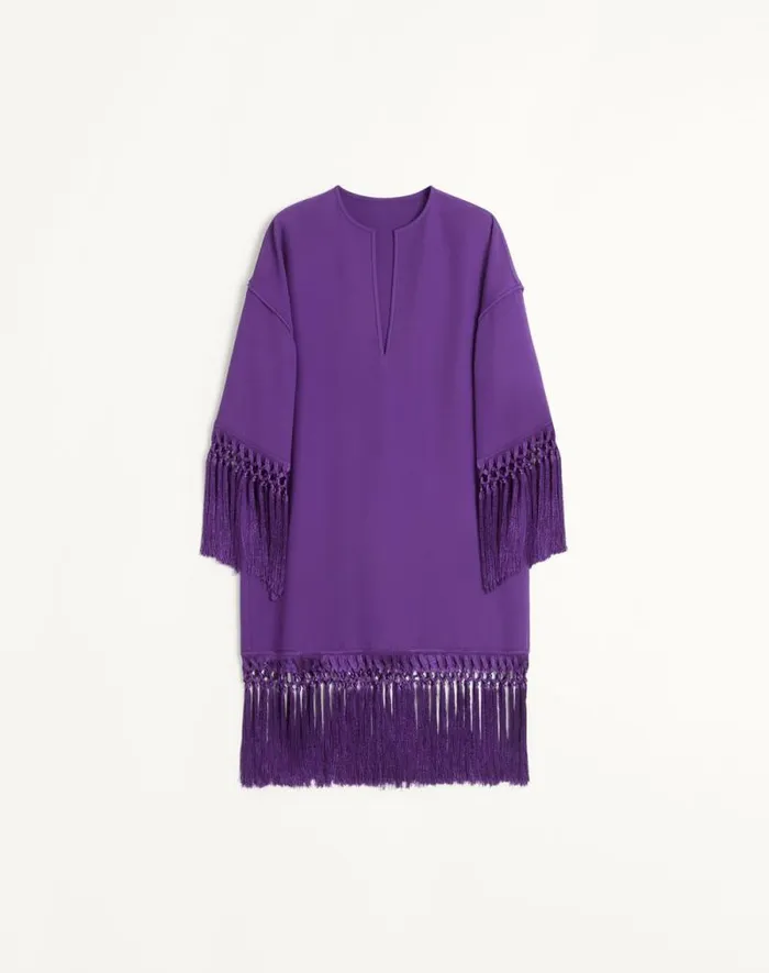 Valentino Dresses Woman Cady Couture Dress For Woman In Violet Violet