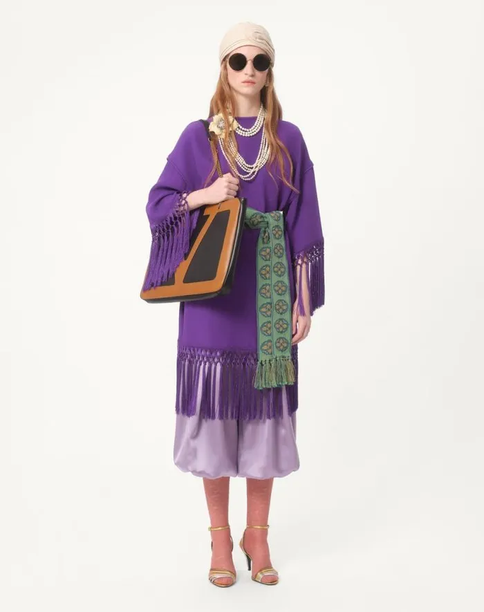 Valentino Dresses Woman Cady Couture Dress For Woman In Violet Violet