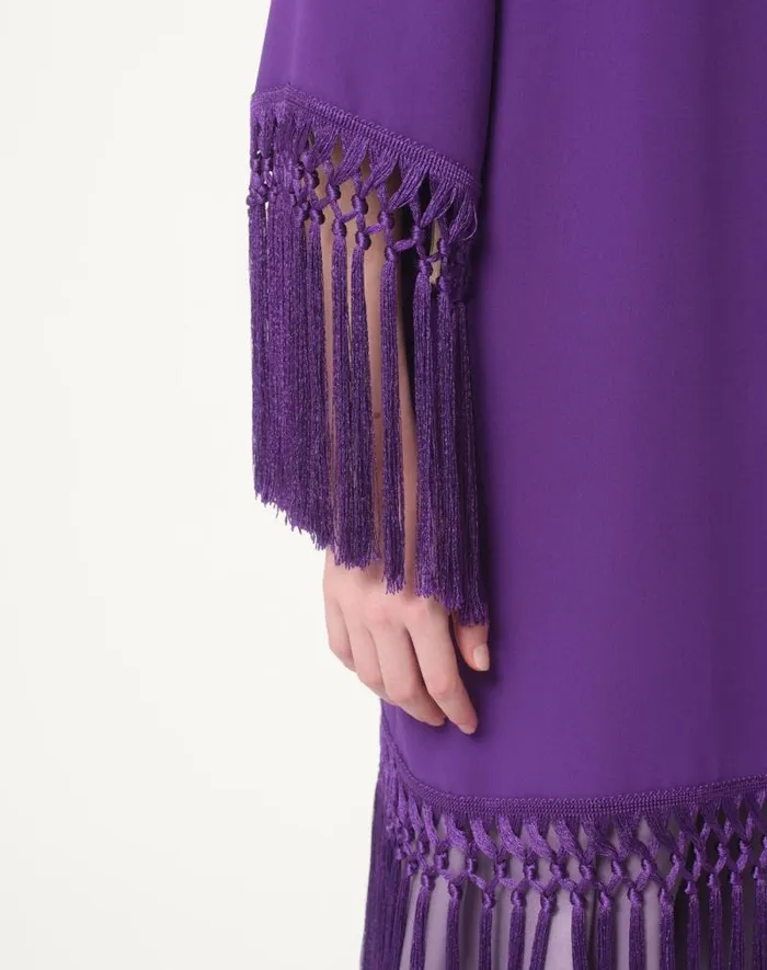 Valentino Dresses Woman Cady Couture Dress For Woman In Violet Violet
