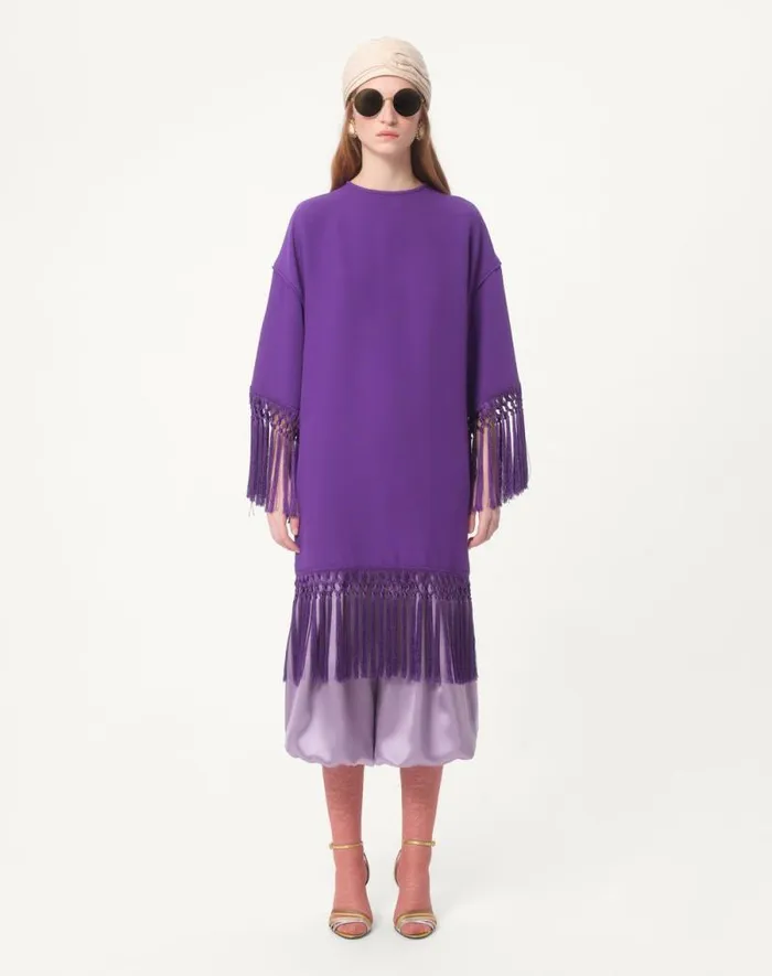 Valentino Dresses Woman Cady Couture Dress For Woman In Violet Violet