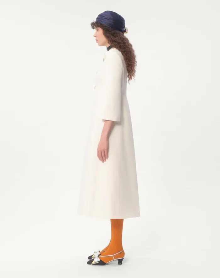 Valentino Dresses Woman Crepe Couture Midi Dress For Woman In Ivory Ivory Valentino Dresses Woman Crepe Couture Midi Dress For Woman In Ivory Ivory
