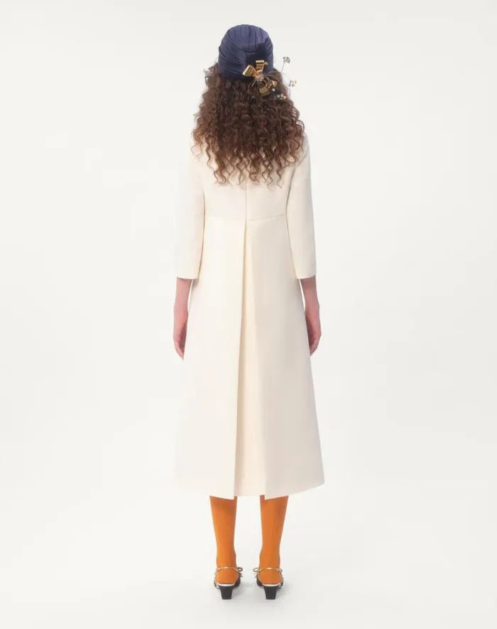 Valentino Dresses Woman Crepe Couture Midi Dress For Woman In Ivory Ivory Valentino Dresses Woman Crepe Couture Midi Dress For Woman In Ivory Ivory