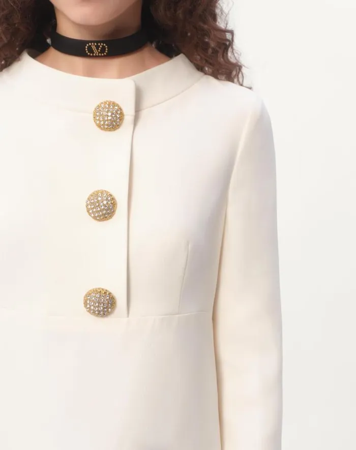 Valentino Dresses Woman Crepe Couture Midi Dress For Woman In Ivory Ivory Valentino Dresses Woman Crepe Couture Midi Dress For Woman In Ivory Ivory
