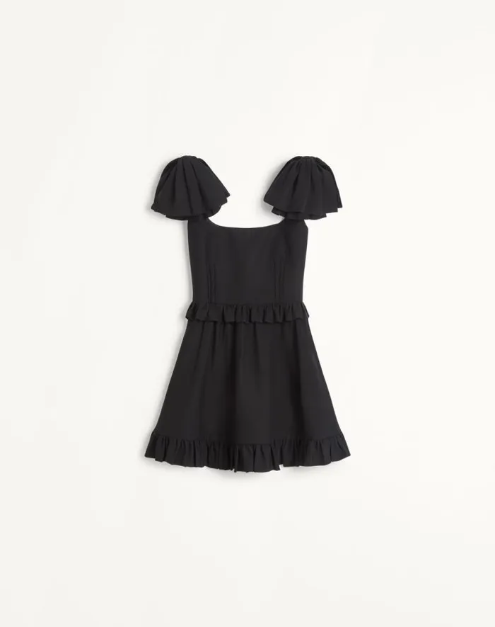Valentino Dresses Woman Crepe Couture Short Dress For Woman In Black Black