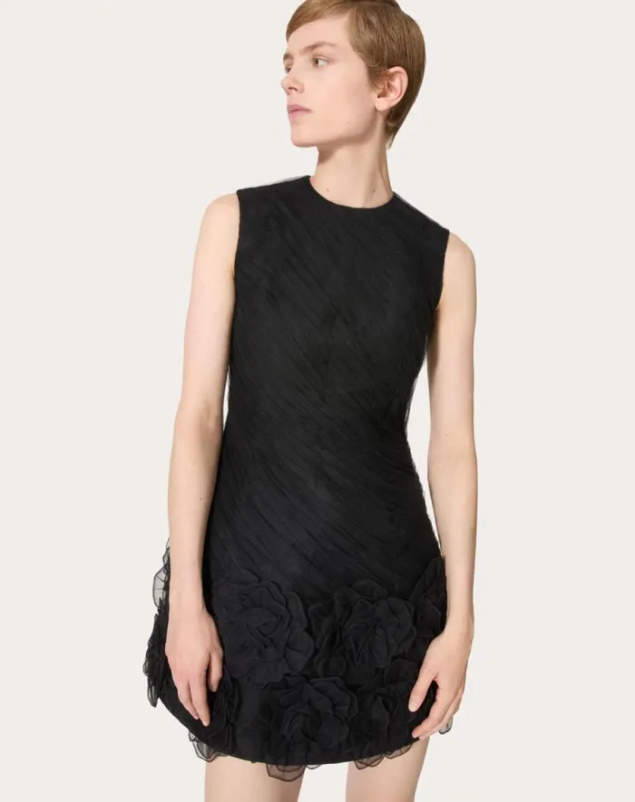 Valentino Dresses Woman Tulle Illusione Embroidered Short Dress For Woman In Red Red Valentino Dresses Woman Tulle Illusione Embroidered Short Dress For Woman In Red Red