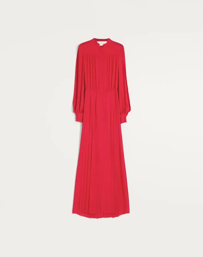 Valentino Gowns Woman Georgette Long Dress For Woman In Red Red