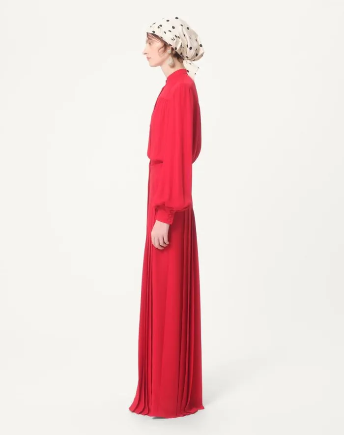 Valentino Gowns Woman Georgette Long Dress For Woman In Red Red Valentino Gowns Woman Georgette Long Dress For Woman In Red Red