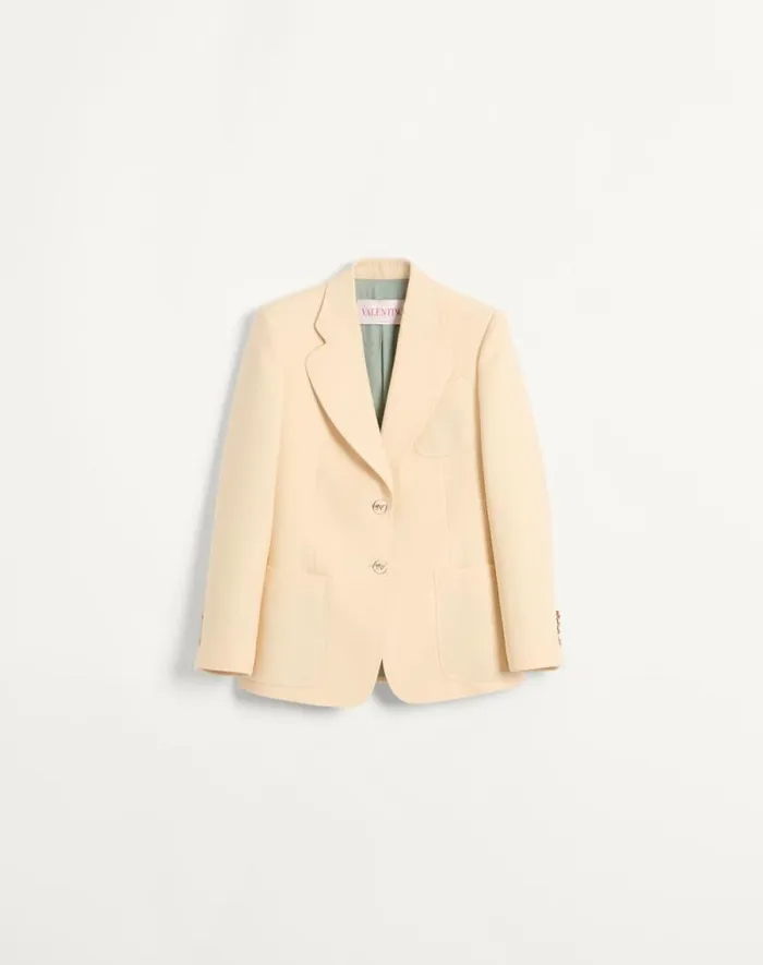 Valentino Jackets And Blazers Woman Crepe Couture Blazer For Woman In Birch Birch