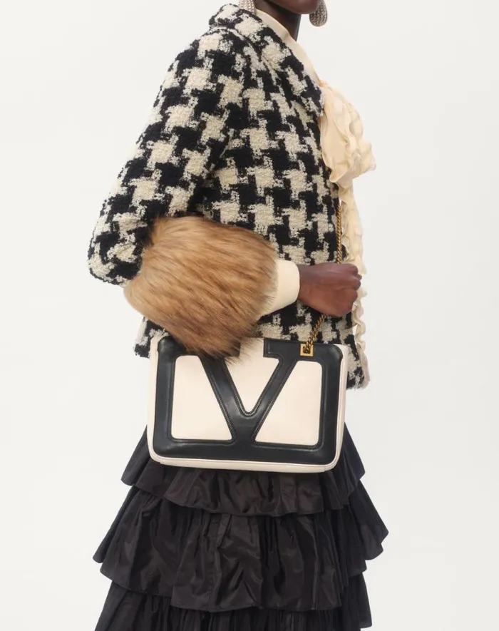 Valentino Jackets And Blazers Woman Macro Pied De Poule Tweed Jacket For Woman In Ivoryblack Ivoryblack Valentino Jackets And Blazers Woman Macro Pied De Poule Tweed Jacket For Woman In Ivoryblack Ivoryblack
