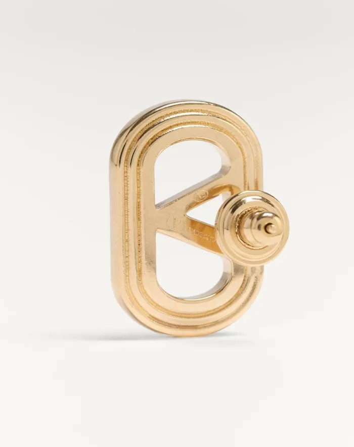 Valentino Jewelry Man Valentino Garavani Ovalette Metal Earrings For Man In Gold Gold