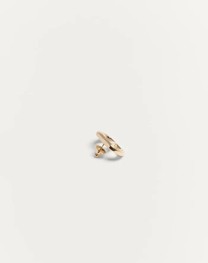 Valentino Jewelry Man Valentino Garavani Ovalette Metal Earrings For Man In Gold Gold