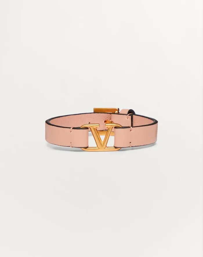 Valentino Jewelry Woman Vlogo Signature Calfskin Bracelet For Woman In Blackpure Red Blackpure Red Valentino Jewelry Woman Vlogo Signature Calfskin Bracelet For Woman In Blackpure Red Blackpure Red