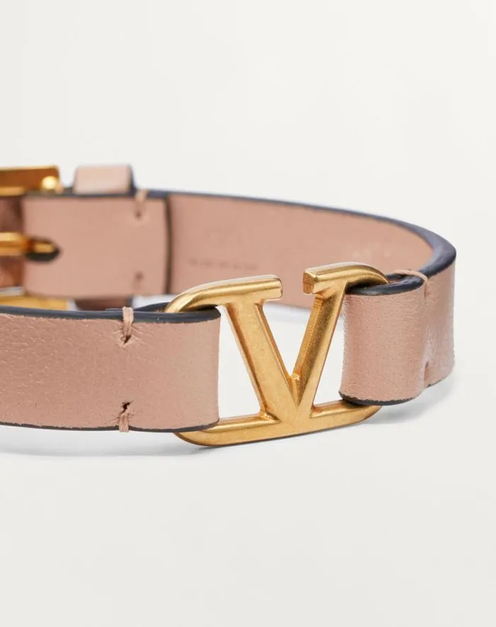 Valentino Jewelry Woman Vlogo Signature Calfskin Bracelet For Woman In Blackpure Red Blackpure Red Valentino Jewelry Woman Vlogo Signature Calfskin Bracelet For Woman In Blackpure Red Blackpure Red