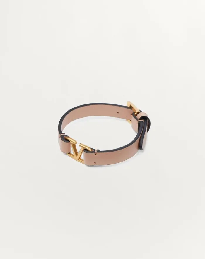 Valentino Jewelry Woman Vlogo Signature Calfskin Bracelet For Woman In Blackpure Red Blackpure Red Valentino Jewelry Woman Vlogo Signature Calfskin Bracelet For Woman In Blackpure Red Blackpure Red