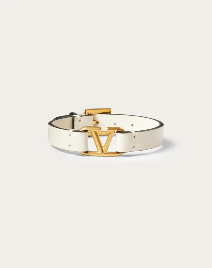 Valentino Jewelry Woman Vlogo Signature Calfskin Bracelet For Woman In Blackpure Red Blackpure Red Valentino Jewelry Woman Vlogo Signature Calfskin Bracelet For Woman In Blackpure Red Blackpure Red