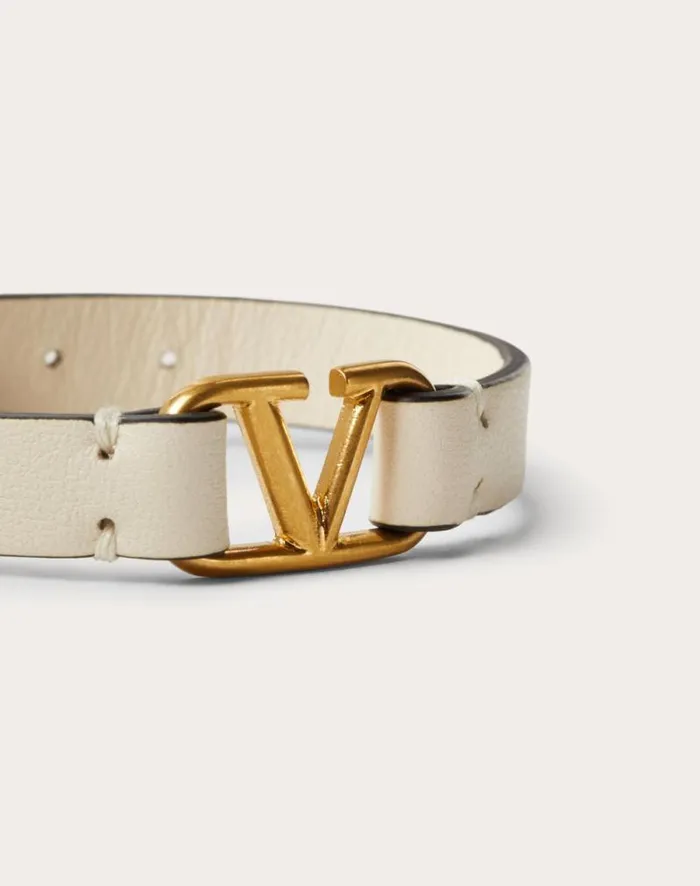 Valentino Jewelry Woman Vlogo Signature Calfskin Bracelet For Woman In Blackpure Red Blackpure Red Valentino Jewelry Woman Vlogo Signature Calfskin Bracelet For Woman In Blackpure Red Blackpure Red