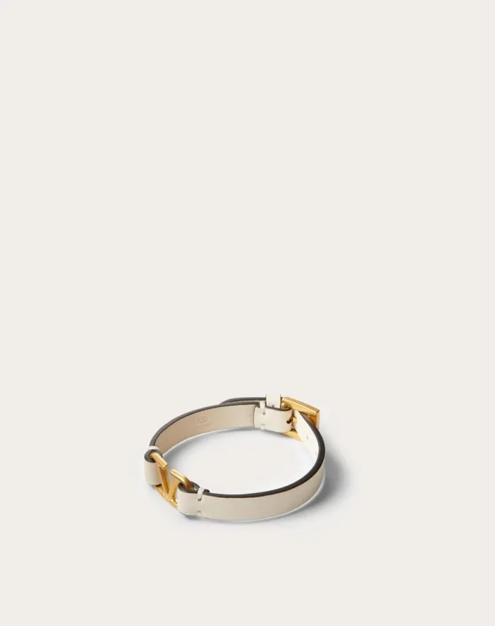Valentino Jewelry Woman Vlogo Signature Calfskin Bracelet For Woman In Blackpure Red Blackpure Red Valentino Jewelry Woman Vlogo Signature Calfskin Bracelet For Woman In Blackpure Red Blackpure Red
