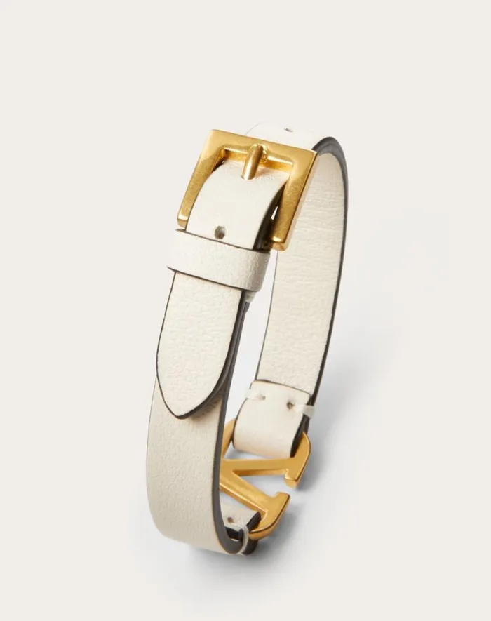 Valentino Jewelry Woman Vlogo Signature Calfskin Bracelet For Woman In Blackpure Red Blackpure Red Valentino Jewelry Woman Vlogo Signature Calfskin Bracelet For Woman In Blackpure Red Blackpure Red