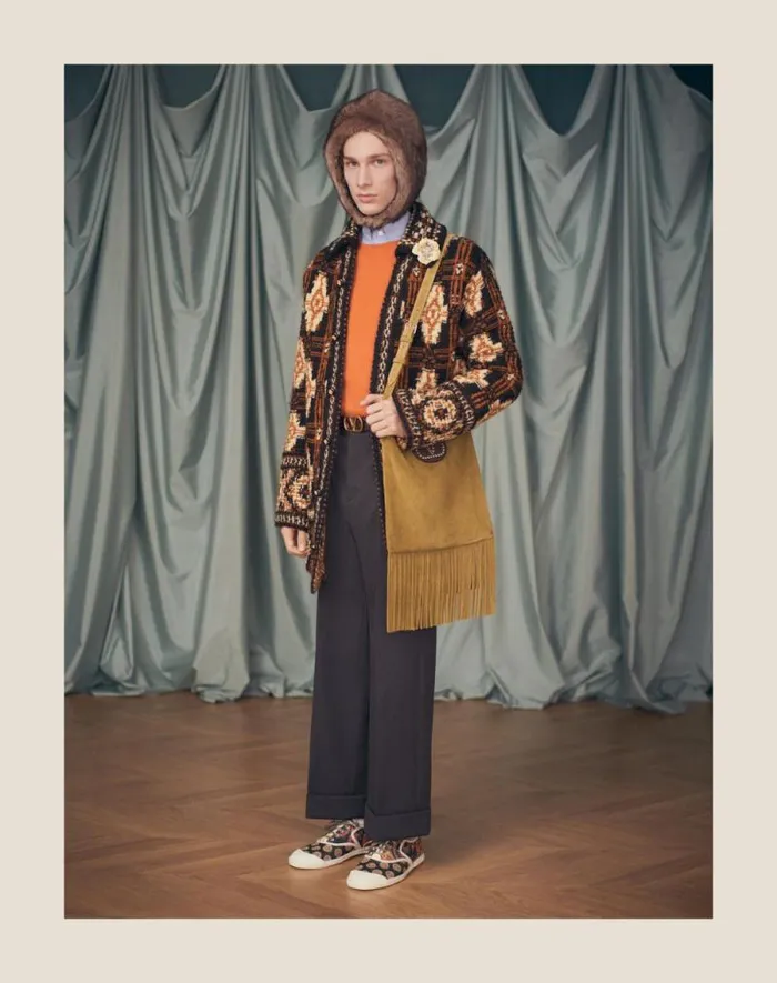 Valentino Knitwear Man Shetland Wool Crewneck Sweater With Vlogo Embroidery For Man In Butter Butter