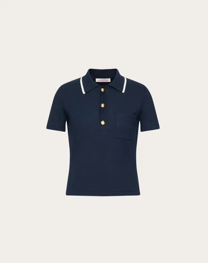 Valentino Knitwear Woman Cotton Sweater For Woman In Navy Navy