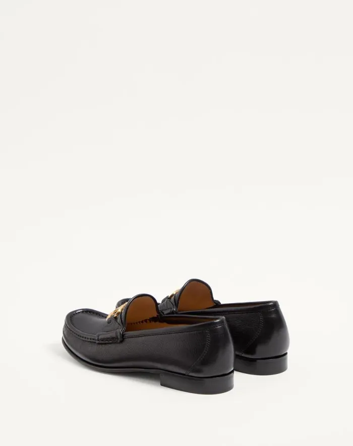 Valentino Loafers And Oxfords Woman Vlogo Signature Buffalo Loafer 20mm For Woman In Black Black Valentino Loafers And Oxfords Woman Vlogo Signature Buffalo Loafer 20mm For Woman In Black Black
