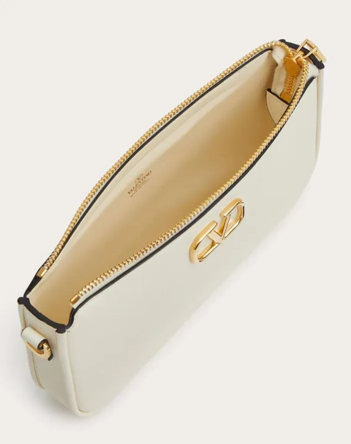 Valentino Mini Bags Woman Mini Vlogo Signature Calfskin Crossbody Bag For Woman In Ivory Ivory Valentino Mini Bags Woman Mini Vlogo Signature Calfskin Crossbody Bag For Woman In Ivory Ivory